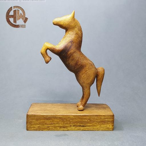 مجسمه چوبی اسب ایستاده/ کادویی و هدیه/ اچ وود