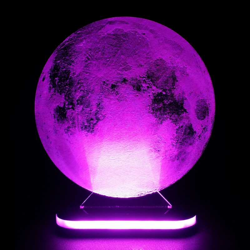 چراغ خواب طرح کره ماه ـ ارسال رایگان ـ کد 1109 رنگ سفید سایز 15 در 17 بهمراه جعبه مخصوص
