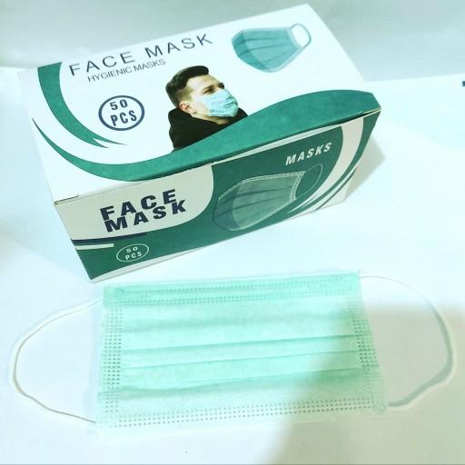 ماسک 3 لایه پزشکی ملت بلون دار ( کیفیت عالی ) رنگ سبز جعبه 50 تایی
