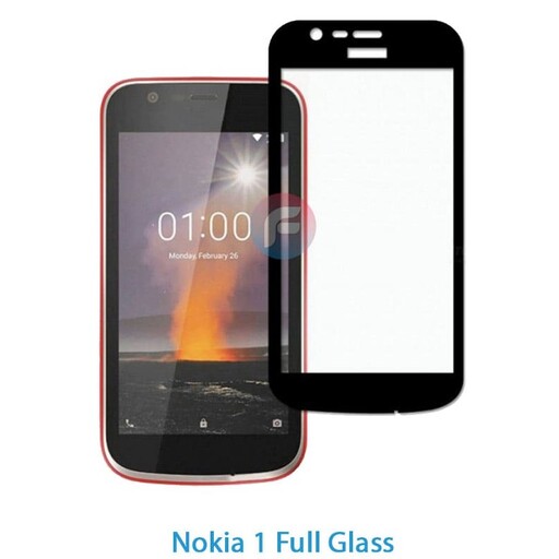 گلس نوکیا nokia 1 محافظ صفحه نمایش شیشه ای فول نوکیا یک NOKIA 1 خشگیر  TA-1047 TA-1060