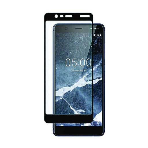 گلس نوکیا nokia 5.1 محافظ صفحه نمایش شیشه ای 9D نوکیا پنج و یک خشگیر فول TA-1061 TA-1075