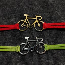 دستبند طرح دوچرخه کورسی دستبند دوچرخه پلاک دوچرخه اکسسوری ورزشی دستبند ورزشی