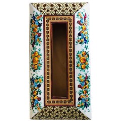 جا دستمالی خاتم کاری اصفهان طرح گل و مرغ رنگ همانند تصویر ابعاد در تصویر آخر آورده مناست برای دستمالهای صد برگ