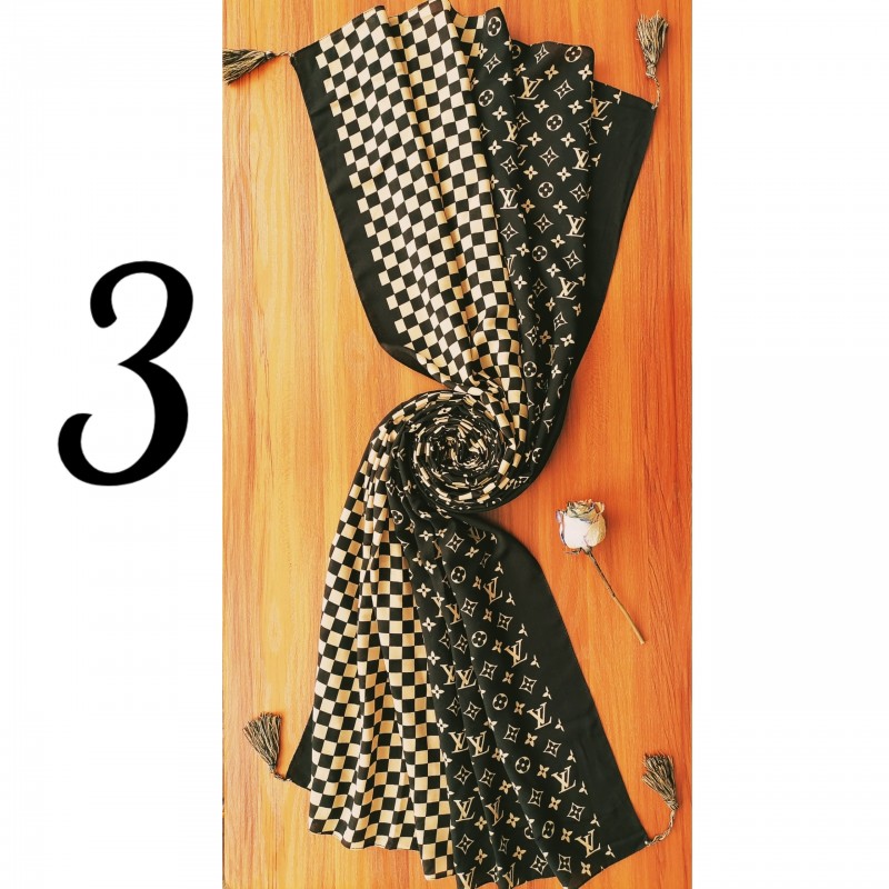 شال چاپ خیس پارچه اسپان منگوله دار در 5 طرح زیبا و شیک