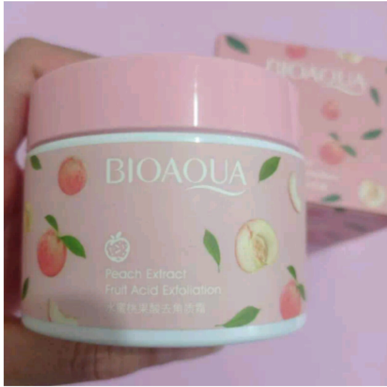 اسکراب لایه بردار بدن و صورت هلو حجم140 گرمی بیواکواBIOAQUAاسکراب صورت و بدن