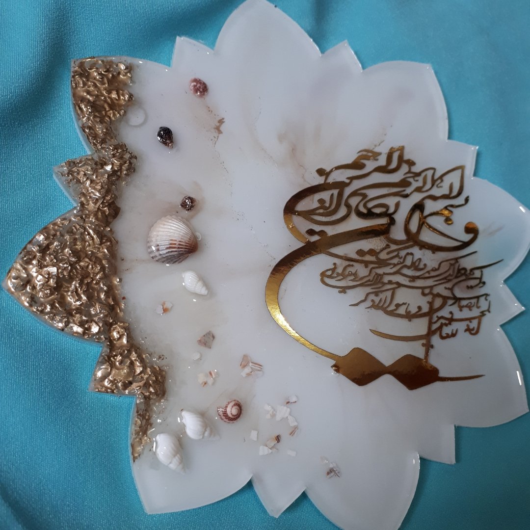 دیوارکوب ونیکاد رزینیطرح سنگ‌مرمر،سایز20سانت ارسال رایگان