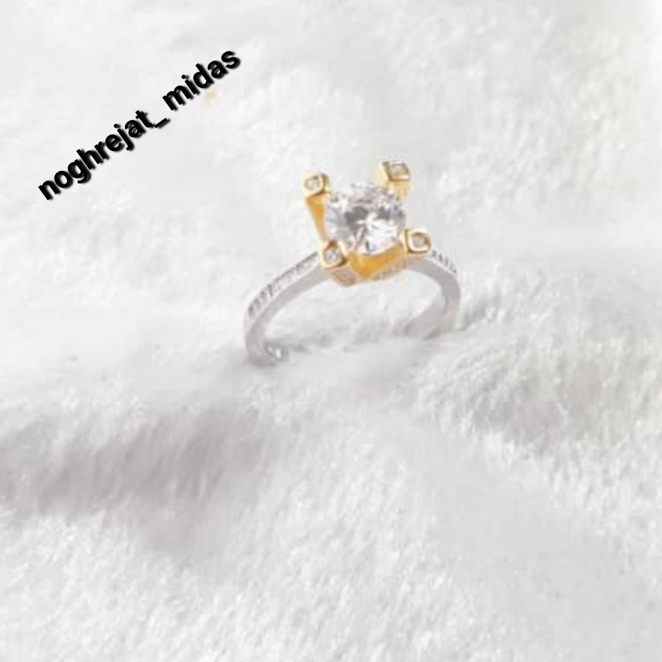 انگشترزنانه نقره جواهرتک نگین