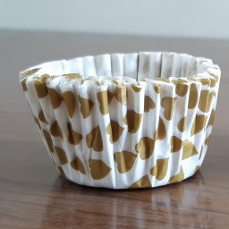 کاپ کیک های طلایی کاغذی طرح قلب بسته های 20 عددی قالب کاغذی