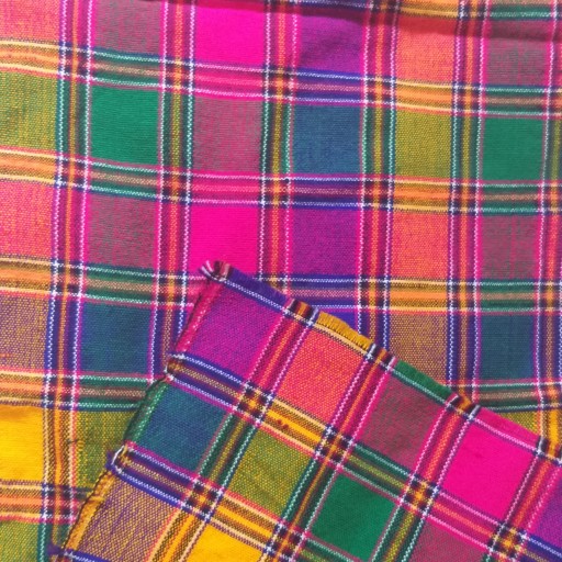 پارچه دستبافت چادرشبی(130در35سانت) هفت رنگ شرق گیلان