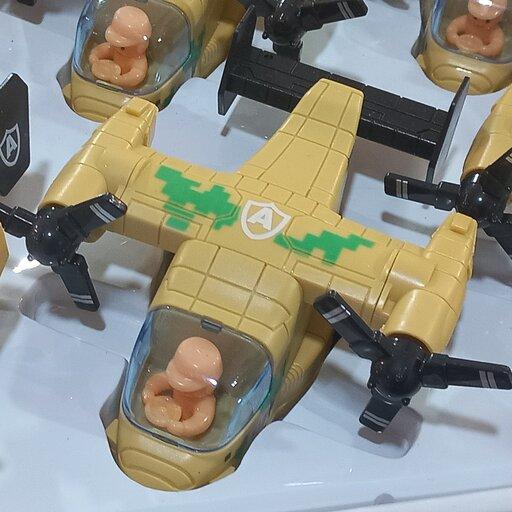 هواپیما ملخی قدرتی نظامی  اسباب بازی 