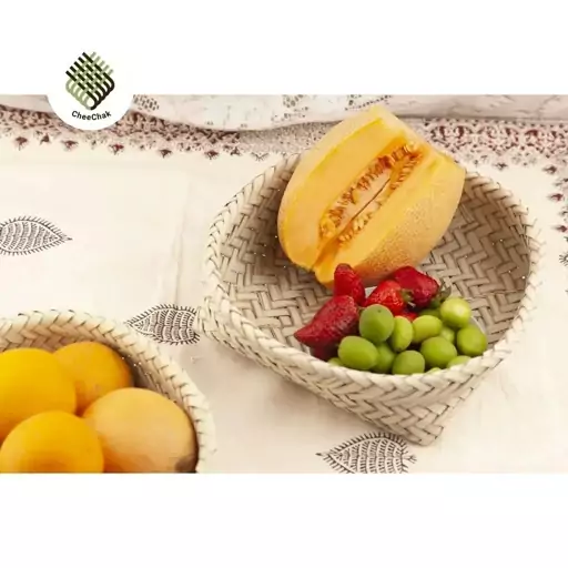 سبد حصیری آجیل و میوه چهارگوش (سبد نان و سبزی)