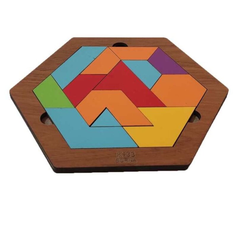 بازی فکری و آموزشی مدل پازل شش ضلعی کد k-33