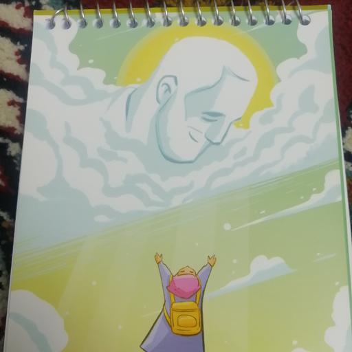 دفترچه یادداشت سیمی با تمثال شهید سلیمانی
