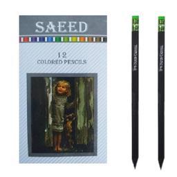 مداد رنگی 12 رنگ مدل پسر تنها به همراه مداد مشکی بسته 2 عددی