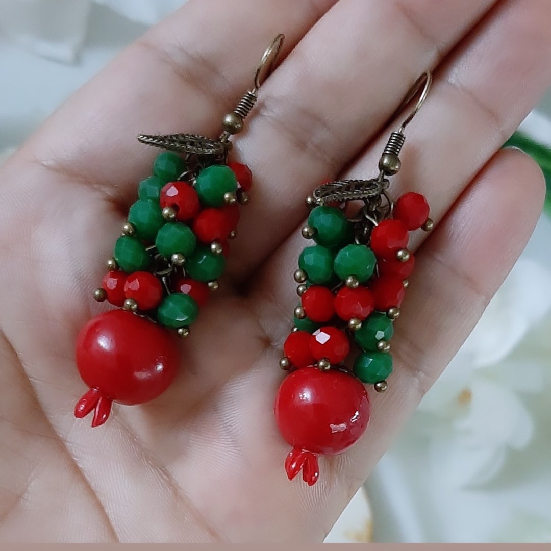 گوشواره یلدایی  طرح انگوری