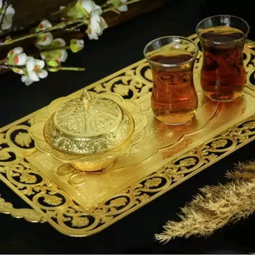 سینی رولت ( رولت خوری ) سیلور طرح لاله برند زارا 