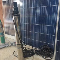 پمپ آب خورشیدی2اینچ برق و پنل خورشیدی