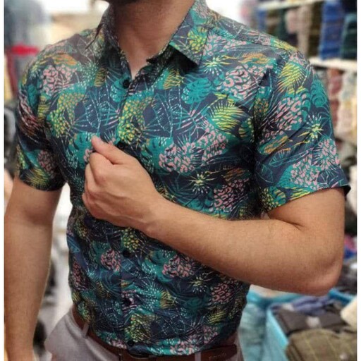 پیراهن هاوایی مردانه طرح خاص شیک با (ارسال رایگان به کل کشور) 