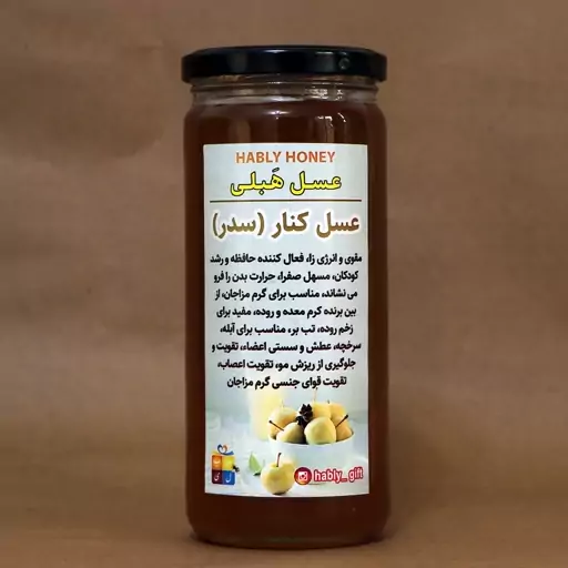 عسل طبیعی کنار (سدر ) 600 گرمی برند هَبلی