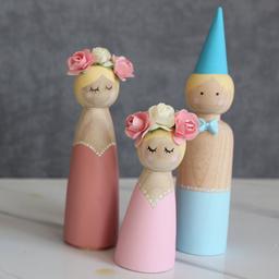 عروسک چوبی خانواده سه عددی