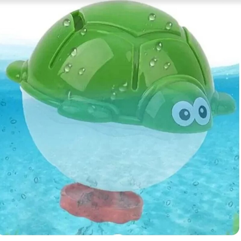 اسباب بازی حمام کودک طرح لاکپشت سبز Huanger مدل HE0278

