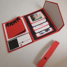 اسکرپ بوک  قرمز 2 (آلبوم نوشتاری دست‌ساز ) با ابعاد 13 در 18 سانتی متر 