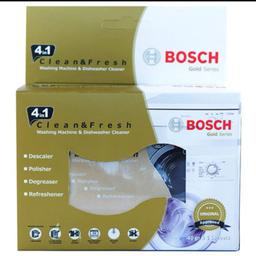 پودر جرم گیر ماشین لباسشویی و ظرفشویی بوش Bosch مدل GOLD بسته 4 عددی