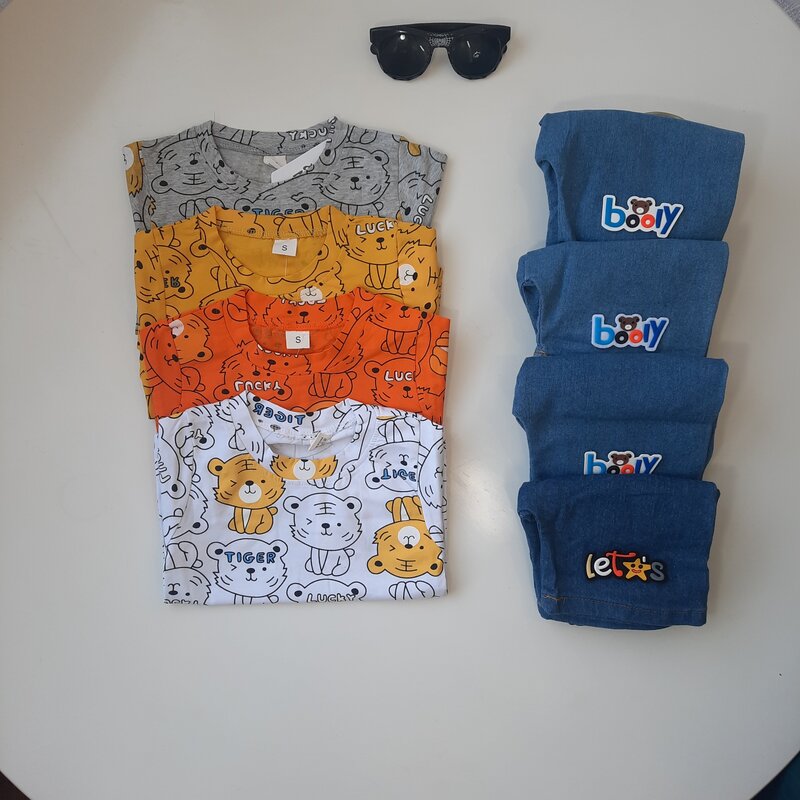 تی شرت و شلوارک بچگانه طرح  تدی وارداتی در 5 رنگ جذاب