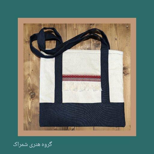کیف دستی پارچه ای، سبک ، طرح سنتی، مناسب برای همه سلیقه ها،تولید شده در گروه هنری شمراک