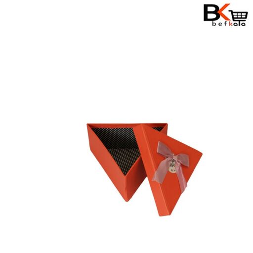 باکس کادویی مثلثی پاپیون دار کد 10 رنگ نارنجی 