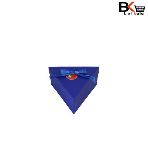 باکس کادویی مثلثی پاپیون دار کد 10 رنگ آبی