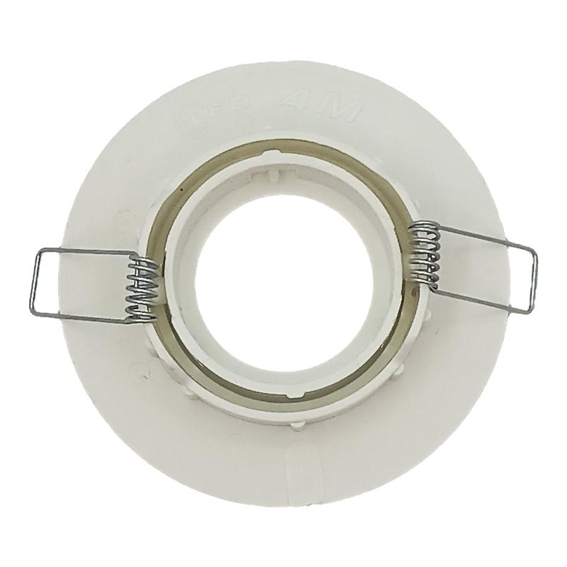 قاب لامپ هالوژن رنگ سفید متحرک بدنه ABS مارک 4M LED