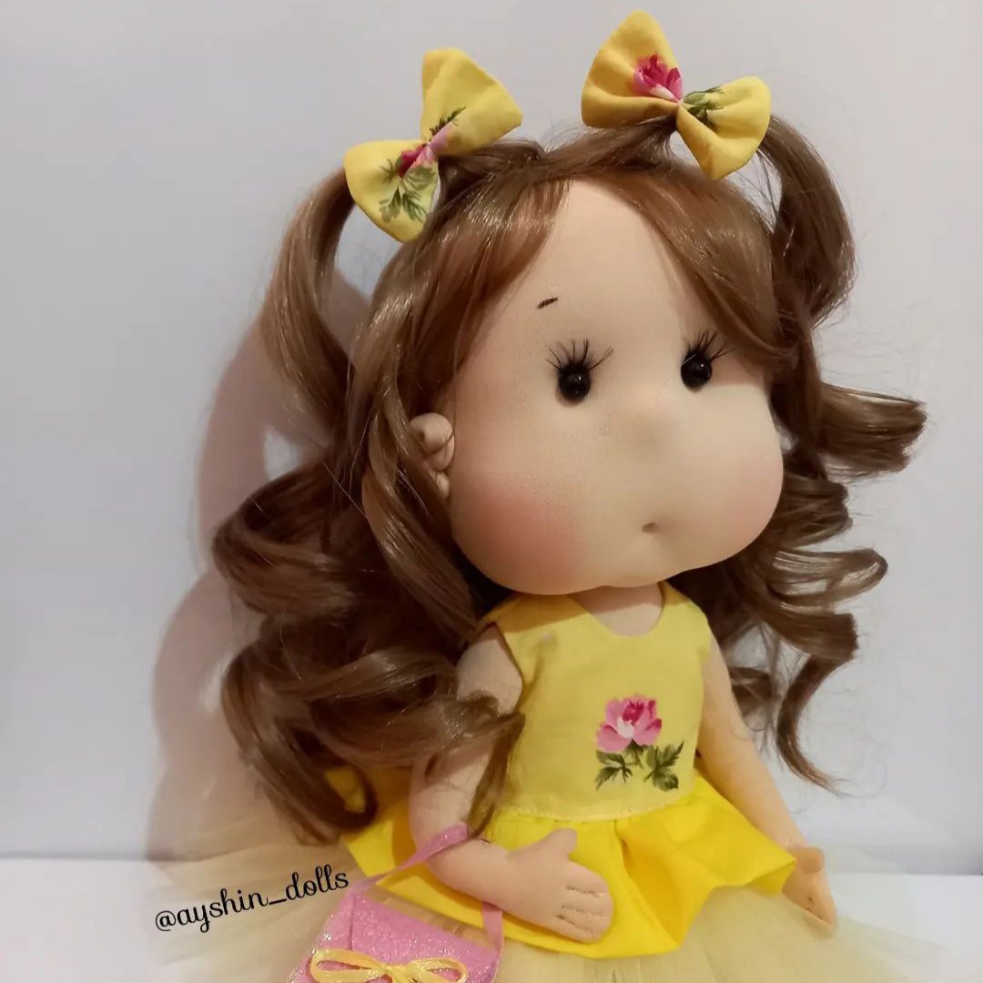 عروسک خنگول(مهربون)زرد 35 سانتی