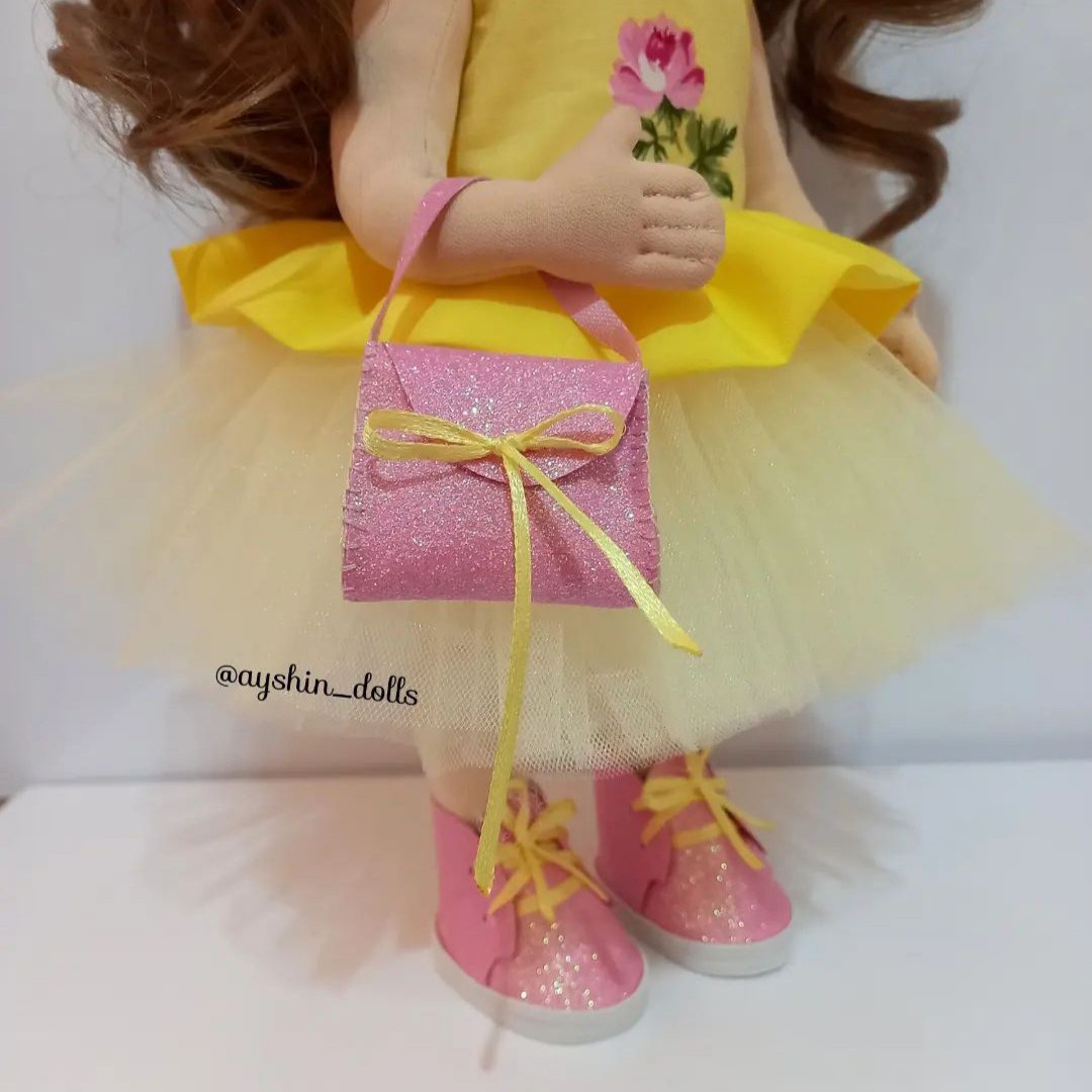 عروسک خنگول(مهربون)زرد 35 سانتی