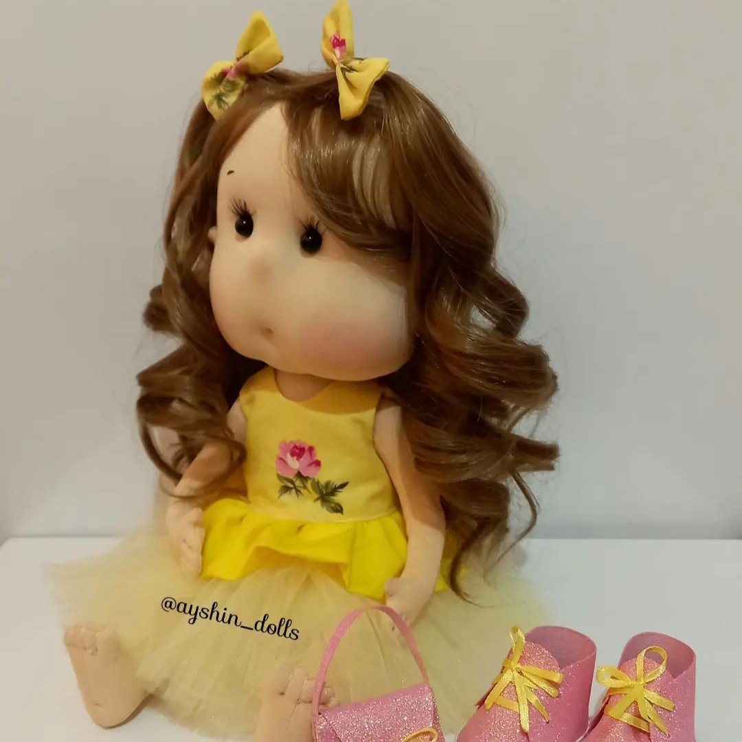 عروسک خنگول(مهربون)زرد 35 سانتی