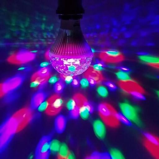 لامپ رقص نور 360درجه همراه با توضیحات مدل دیسکویی 7 رنگ با کیفیت و پرتاب نور بسیار بالا
