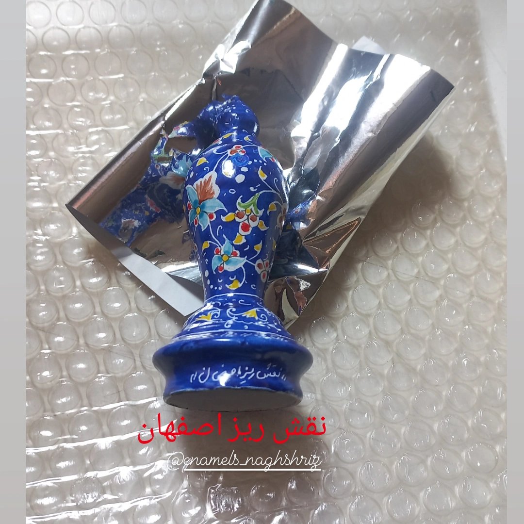 ست 3تکه گلاب پاش میناکاری و گلدان