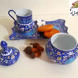 ماگ چای خوری تک نفره میناکاری دستساز تماما مس