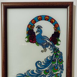 تابلو طاووس اکلیلی ویترای 