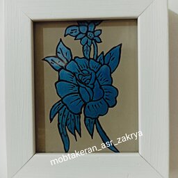 تابلو گل رز آبی