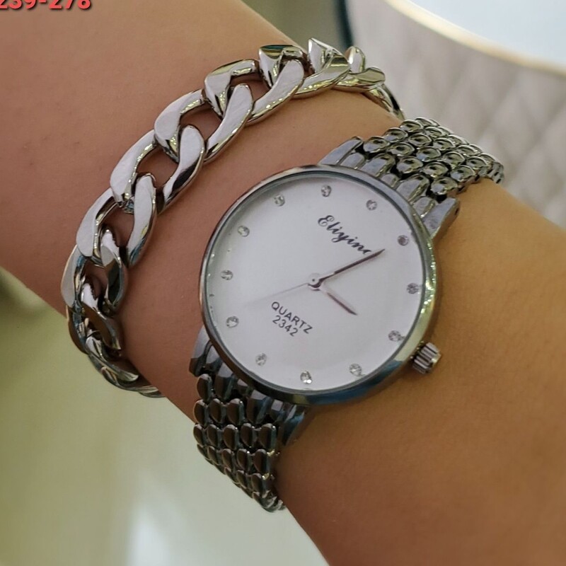 ست ساعت زنانه با دستبند زیبا و شیک..