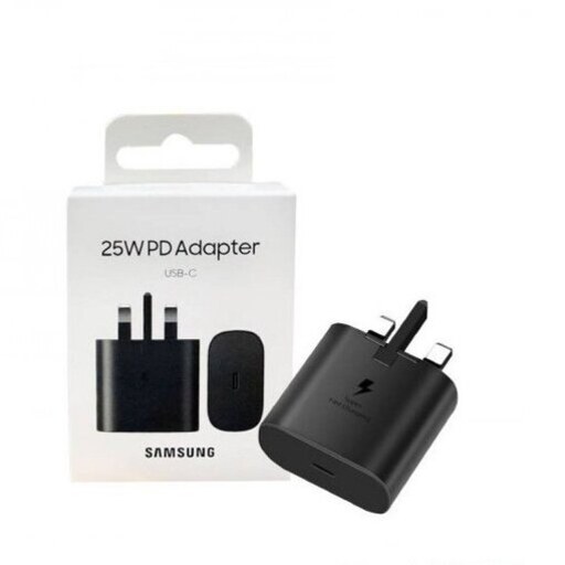 کلگی شارژر 25وات فست شارژ USB-C سرجعبه Samsung 25W مدل EP-TA800  های کپی 