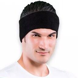 هدبند گرم و ضخیم مردانه و زنانه مشکی عرض 9 سانتی زمستانه headband