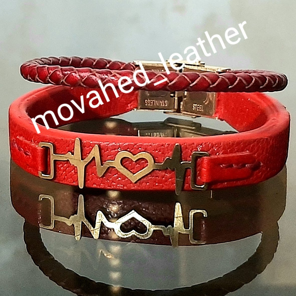 ست چرمی دستبند و جاسوئیچی و کاور موبایل