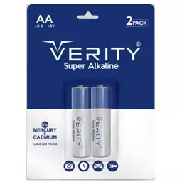 باتری قلمی  وریتی Super Alkaline  بدون جیوه و سرب بسته 2 عددی