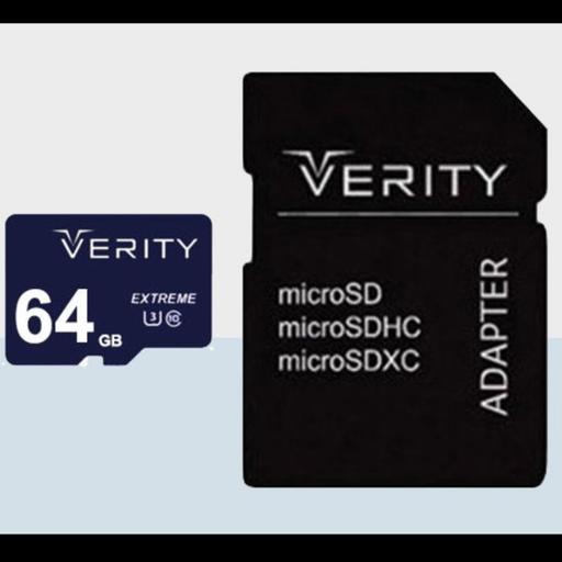رم میکرو 64 گیگ وریتی Verity Extreme U3 کلاس 10  80MB/s(4k) + خشاب