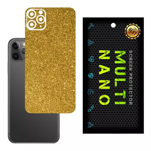 برچسب پوششی MultiNano مدل X-G1F-Gold برای پشت موبایل اپل iPhone 11 Pro Max