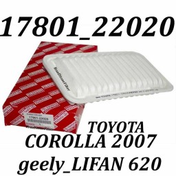 فیلتر هوا  تویوتا   Avensis-Corolla- Hilux  جنیون پارت کد 22020-17801    