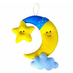آویز نمدی ماه و ستاره 