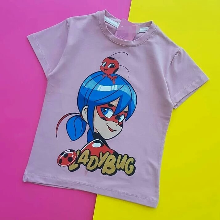 تیشرت دختر کفشدوزکی مناسب برای سه سال تا هفت سال نخ پنبه درجه یک تولیدی  تهران